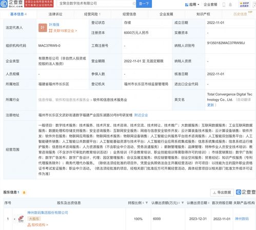 神州数码新设数字技术子公司,注册资本6000万
